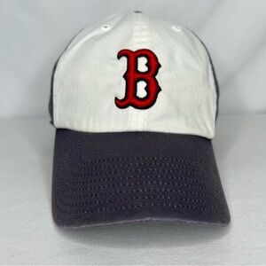 Blue & White Boston Red Sox Fitted Hat with Embroidered B on the front. Size M